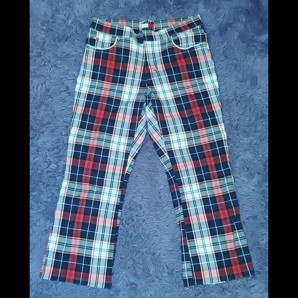 Tommy Hilfiger Pants - TOMMY HILFIGER Red Black Plaid Cropped Capri Pants Size 7